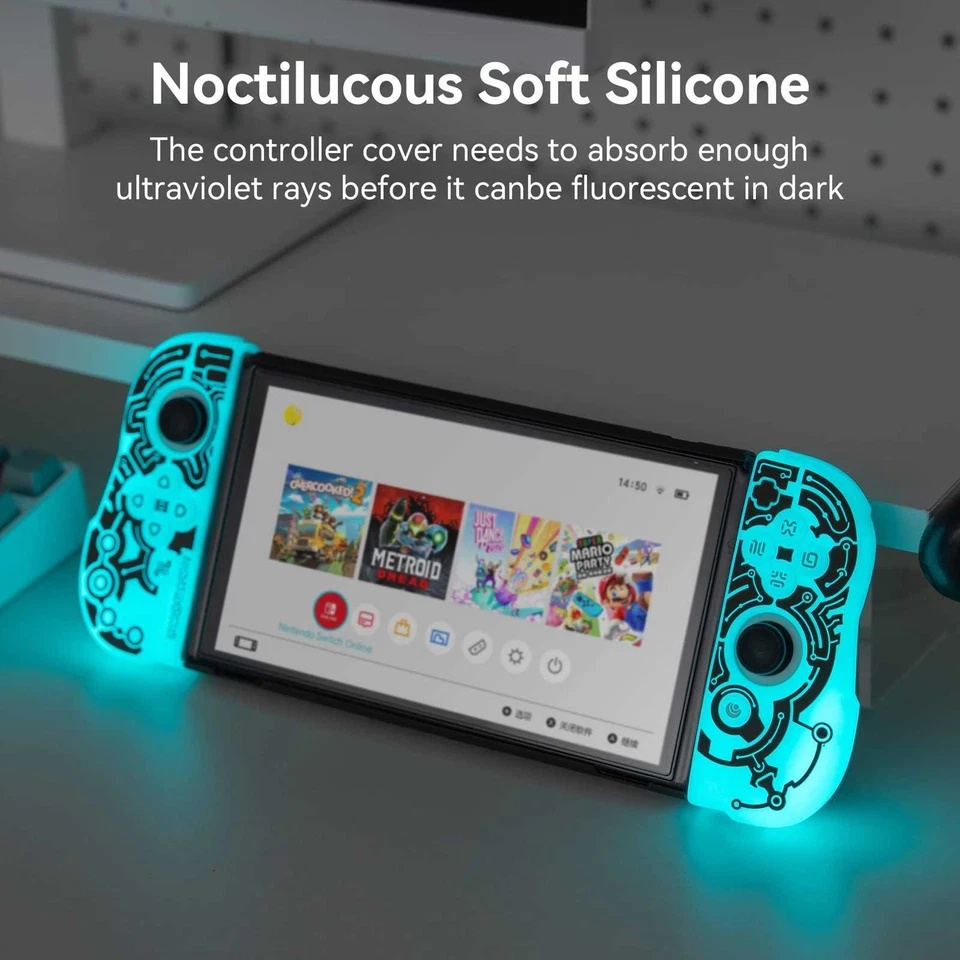 Luminous Protective Case for Nintendo Switch OLED 2021 Ergonomic Design Zelda - Image 2 of 4