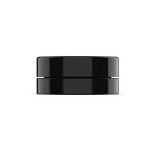 400pk - 7ml Glass Concentrate Jar - Gloss Black + Gloss Lid