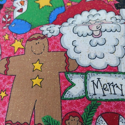 Tela brillante navideña Navidad tela general muñeco de nieve Santa Trena Hegdahl - Imagen 2 de 3
