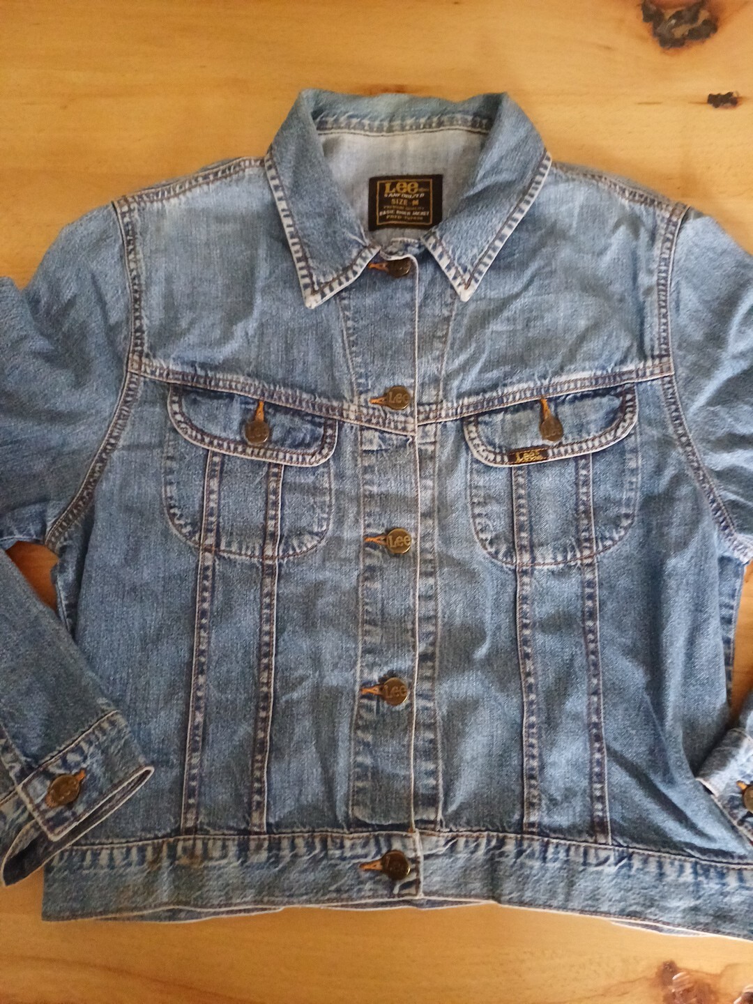 Lee Denim Jacket Basic Rider Jacket Size M Button… - image 1