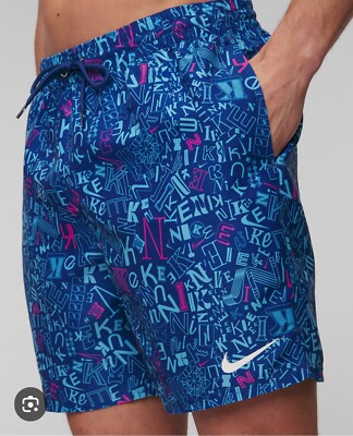 Nike Men s  7'' Volley Swim Shorts Blender Print All Over Nesse551-417 New Sz XL