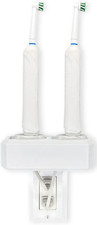 Wall-Mount Electric Toothbrush Holder for Oral-B, Holds 2 Chargers, White