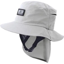 Ocean & Earth Mens Indo Stiff Peak Grey Bucket Surf Hat - Small/22.83"