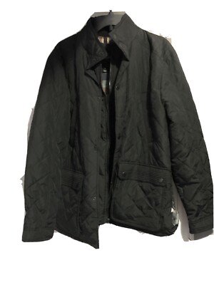 London Fog Black Arietta Diamond Quilted Coat Mens Size Medium New With Defect.