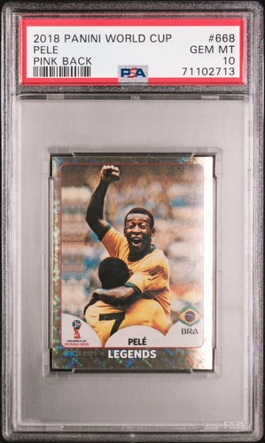 💎2018 PELE Panini World Cup Legends Pink Back Gold Foil Refractor PSA 10 prizm - Picture 15 of 17