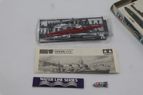 Scarce Tamiya Water Line Series 1/700 HIBIKI Japan Destroyer #52 nuovo scatola aperta - Foto 2 di 6