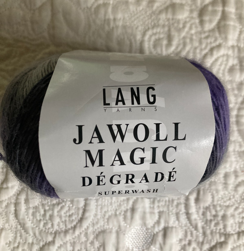 Jawoll MagicDegrade Lang Yarns Superwash Wool Nylon -Purple Gray Black 437 Yards - Picture 4 of 4