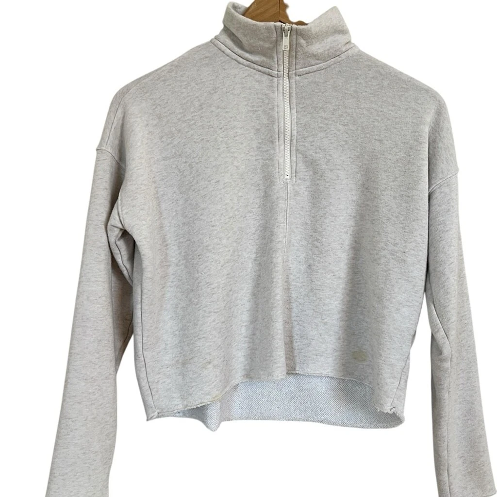 OFF WHITE Felpa Aerie Cropped 1 4 zip taglia XS