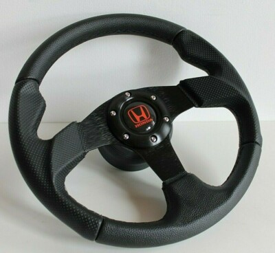 Steering Wheel Fits Honda Civic Integra Accord Prelude Crx Sol Leather Racing Ebay