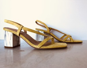 lemon strappy sandals