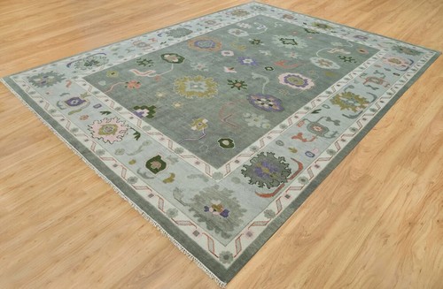 10x8 New Oushak Rug Transitional Hand Knotted Turkish Rug Living Room Area Rug - Picture 2 of 9