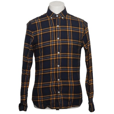 Revelation, Flanellhemd, Größe: M, REV/9 Check Shirt LS, Blau/Gelb/Weiß #o9e