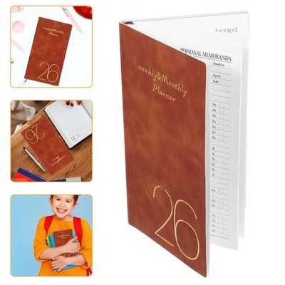2026 A6 Planer Notizbücher Englisch Agenda Buch Tagesplan Planer Notizblock UK