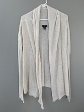 Women  s Gap Oatmeal Beige Draped Open Front Cardigan Small