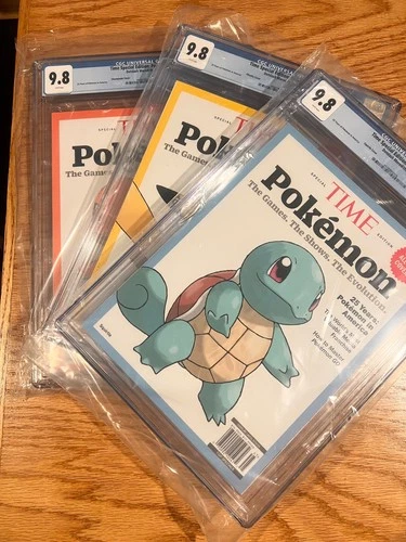 Pokemon Time Magazine Pikachu, Squirtle, Charmander CGC 9.8 Special Edition 2024