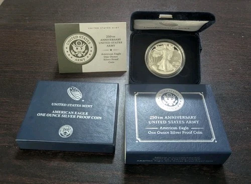 2025 250th Anniversary United States Army American Silver Eagle 1 Oz Proof OGP