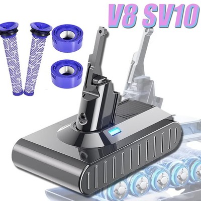 8,0Ah Akku für Dyson V8 SV10 Absolute Animal 967834-02 SONY 6AH / Ersatzfilter