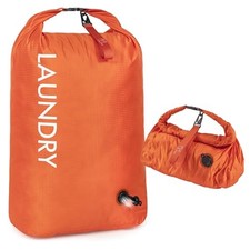 Travel Laundry Bag, Vacuum Compression Dirty Clothes Travel Bag Orange Medium