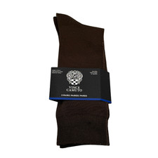 Vince Camuto Men Dress New Socks Brown Polyester Spandex One Size