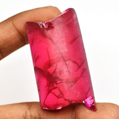 Natural Red Rough 189 Ct Earth Mined Uncut Raw Ruby CERTIFIED Loose Gemstone
