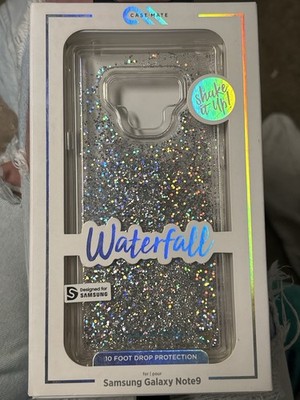 Case Mate Waterfall Samsung Galaxy Note 9 Glitter Liquid Case Clear