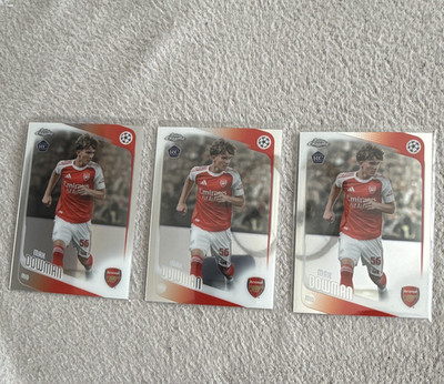Topps Chrome UEFA Champions League Max Dowman RC #57 Arsenal FC 3 Karten Lot