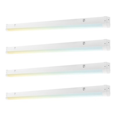 Luxrite 48'' LED Linear Light, 3CCT, 20W-40W, 2600-5200LM, Dimmable, 120-277V 4PK