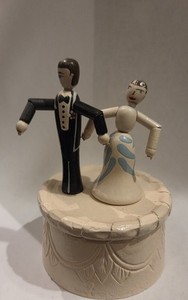 Wedding Cake Topper Push Puppet