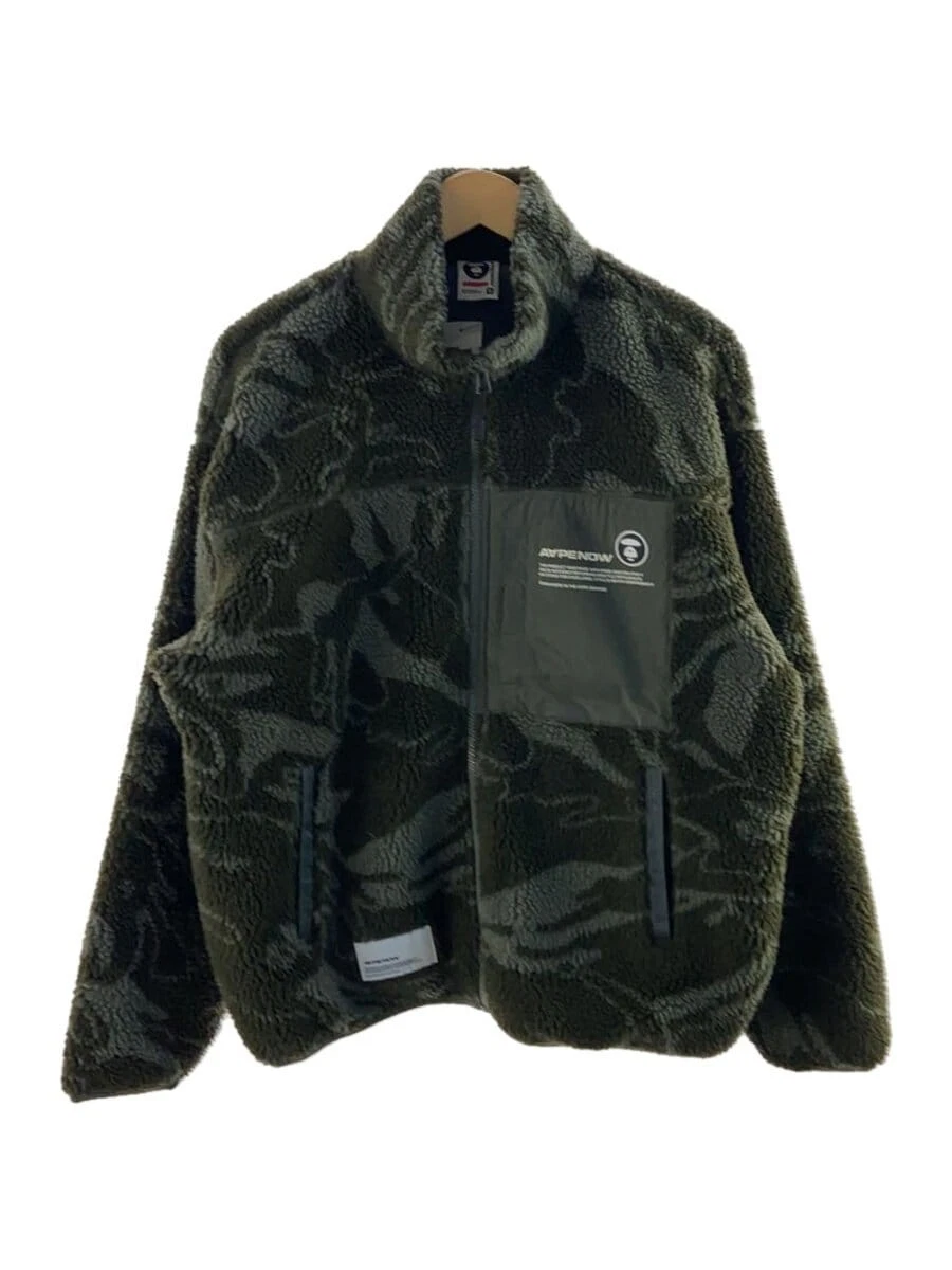 A BATHING APE (BAPE) Giacca pile A BATHING APE verde S usata