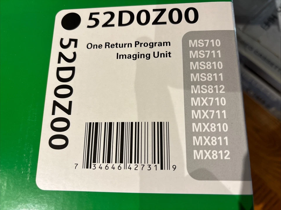 Unidad de imágenes Lexmark 520Z (52D0Z00) negra del programa de devolución Foto 2 de 2