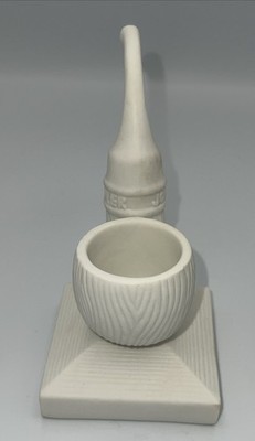 Jonathan Adler White Porcelain Pipe Match Strike - Matte Bisque-Great Condition