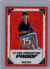 Hagen Smith 2025 Leaf National NSCC Baseball 1/1 Pre Production Proof