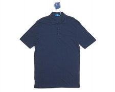 Kired by Kiton 395 NWT Dark Blue Slim Fit Polo Shirt Crepe Cotton XL 54 IT 