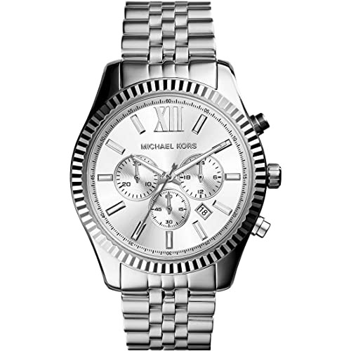 Michael Kors Men's Lexington MK8405 Silver Stainless-Steel Quartz Dress Watch - Picture 1 of 1