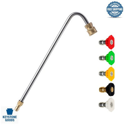 #ad Stainless Steel Pressure Washer Gutter Cleaning Wand 13 Inch 4000 PSI 5 N... $22.67