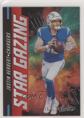 2021 Panini Absolute Star Gazing Spectrum Red 67/75 Justin Herbert #SG6 04cw