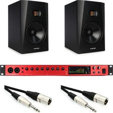 Focusrite Clarett 8Pre USB-C Audio Interface and ADAM Audio T8V Monitor Bundle