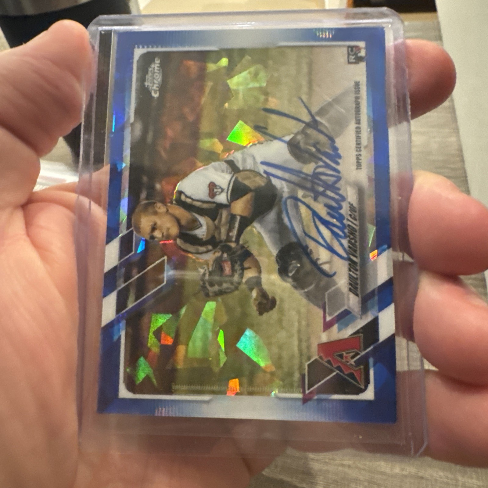 2021 Topps Chrome Sapphire Daulton Varsho Rookie Auto RC #RA-DV Diamondbacks
