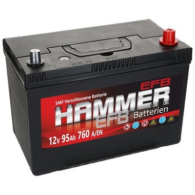 Autobatterie Hammer EFB 95Ah 760A/EN Japan Start Stop