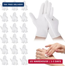 42 Pack White Cotton Inspection Gloves Soft Jewelry Coin Work Gloves
