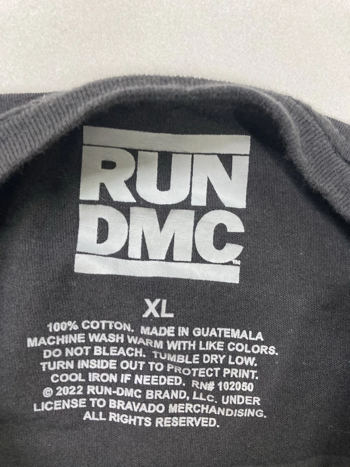 Camiseta RUN DMC Gráfica Mujer XL Negra Logo Floral Manga Corta Música Foto 4 de 4