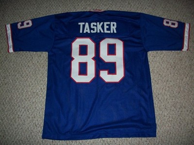 Unsigned STEVE TASKER Custom Buffalo Sewn Blue New Football Jersey Sizes S-3XL