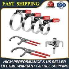 SPARKWHIZ 7 Pack Adjustable Oil Filter Wrench Set Oil Filter Removal Tool 4 Size