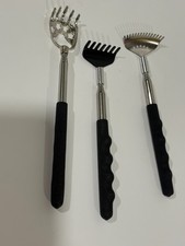 3 Pack Different Back Scratcher Metal Portable Telescoping with Rubber Handles