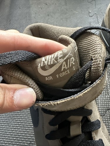 MENS ORIGINAL 09 NIKE AIR FORCE 1 HIGH TOP SIZE 11 OLIVE KHAKI BLACK Size 11 - Picture 9 of 12