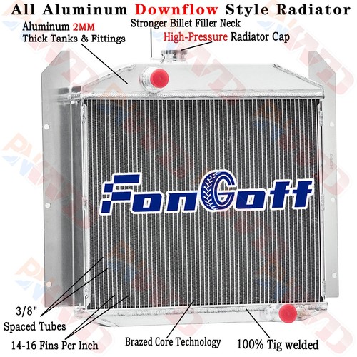 3 Row Aluminum Radiator fits 1949-1952 1951 Studebaker Pickup Truck 2 ...