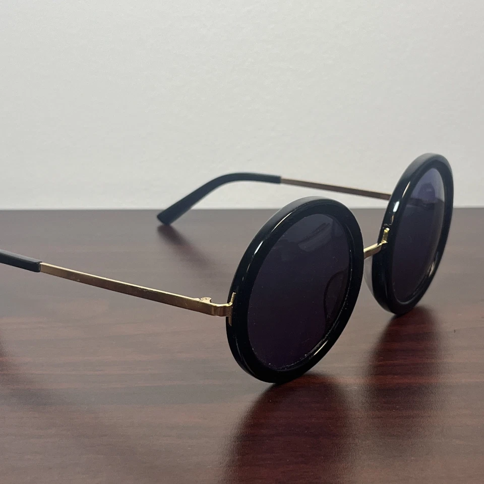 Gafas de sol Paul Frank 143010L marco redondo Steampunk plástico negro dorado 50-23-140 Foto 3 de 4