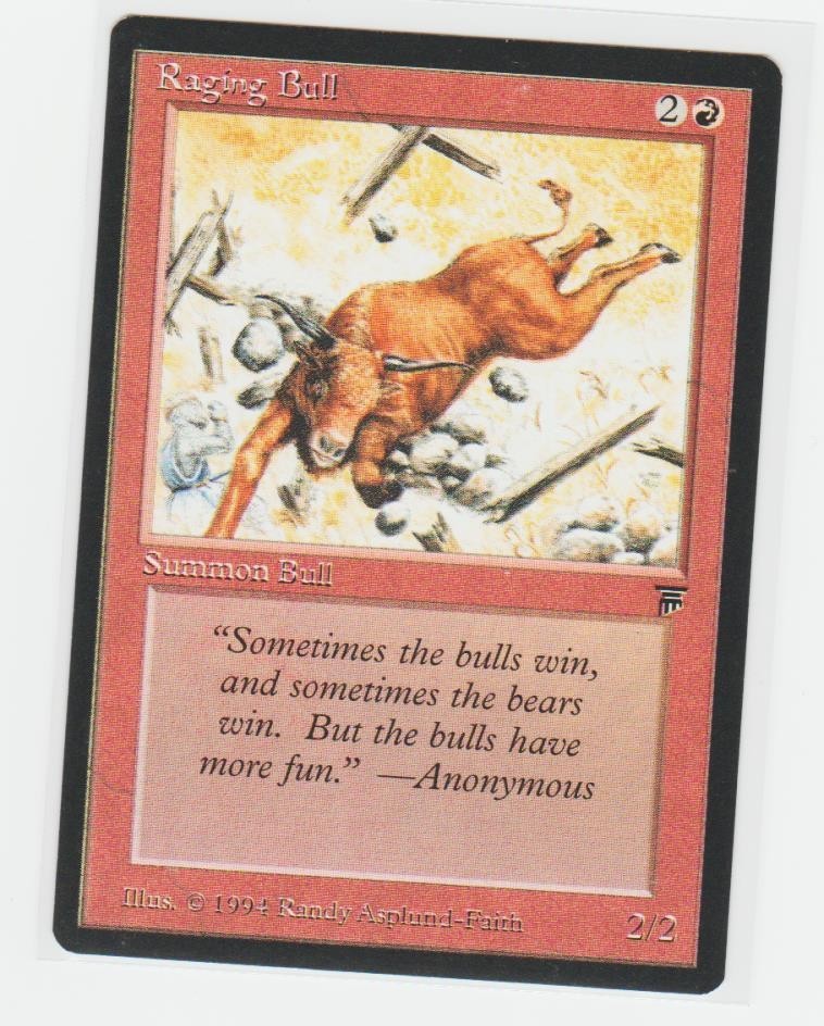 Magic the Gathering ~ MTG ~ 1x Raging Bull ~ LEGENDS ~ M/NM