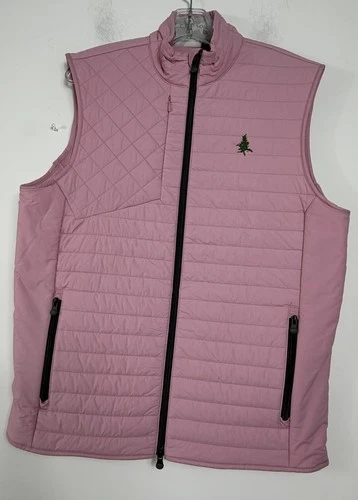 GREYSON MEN'S YUKON ULTRALIGHT HYBRID VEST Medium PINK QUILTED GOLF PUFFER VEST - product listing photo