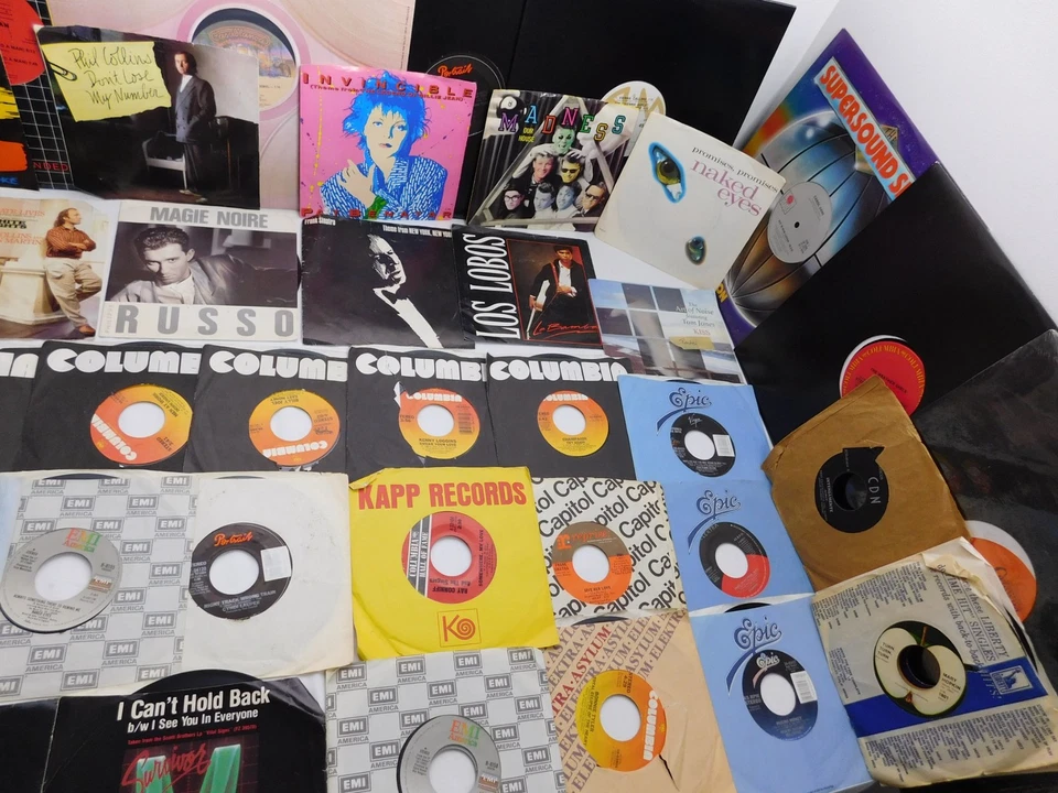 1980s New Wave Rock & Pop x68 12" & 45 RPM Singles Vinyl Records Michael Jackson - Image 4 of 4